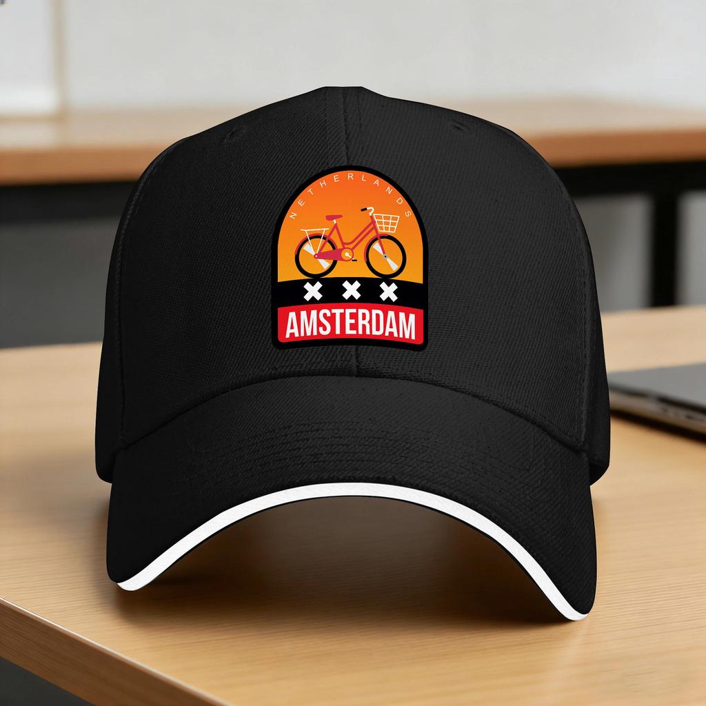 Amsterdam Badge Baseball Cap UnisexTeens Print Trucker Hat Summer yk Cute Hunting Camping Adjustable Baseball Caps