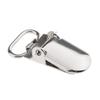 20 Pieces 1'' Metal Pacifier Suspender Clips Webbing Strap Holder Craft Hooks Silver