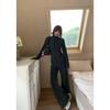 European-Style Spring 2025 Women's Tracksuit: Cardigan Jacket & High-Waisted Wide-Leg Pants Set