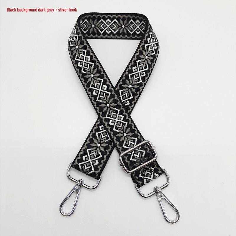 3.8cm Wide Diamond Jacquard Crossbody Strap for Bags and Backpacks.