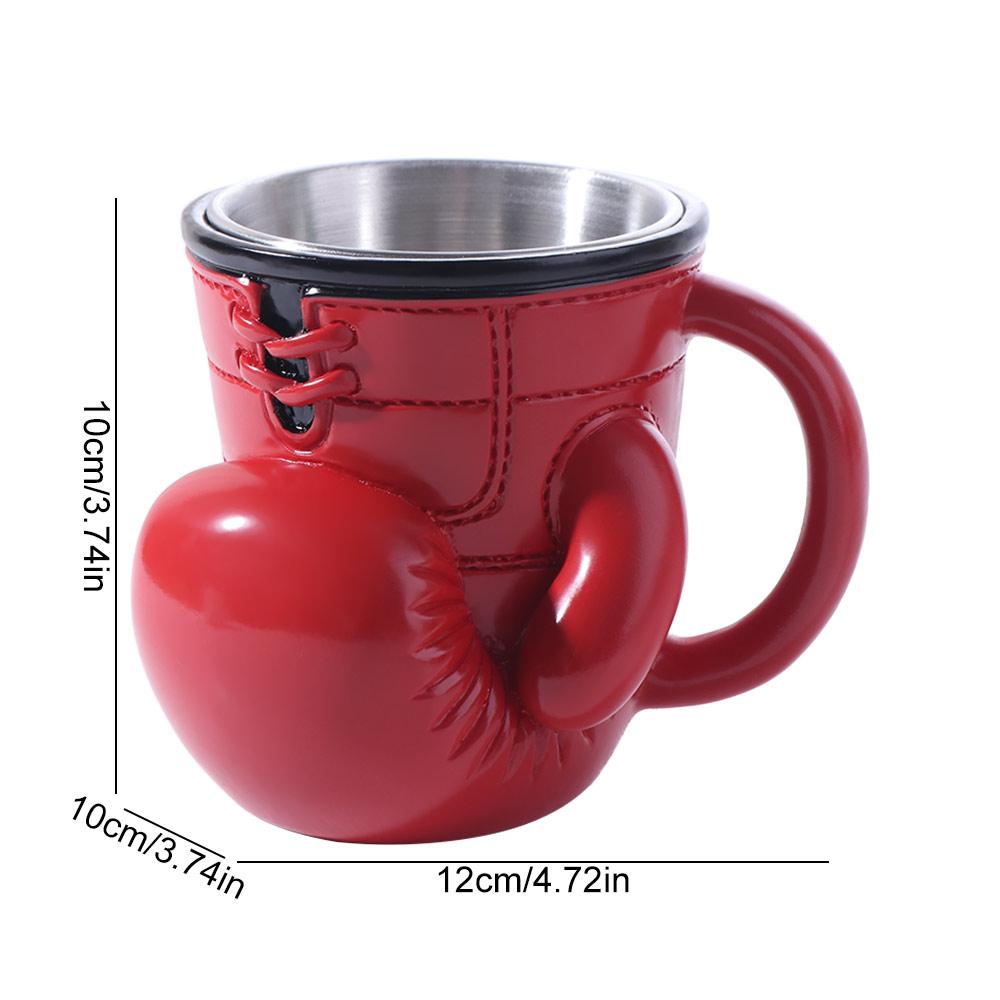 Resin Material Boxing Glove Mug Themed Design Sports Themed Mug Boxing Themed Tea Cup  Office