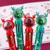1 Piece Cute Ballpoint Pen Press Cartoon Reindeer Grandfather Multicolor 10 In 1 Colors Stationery School Office Supplies