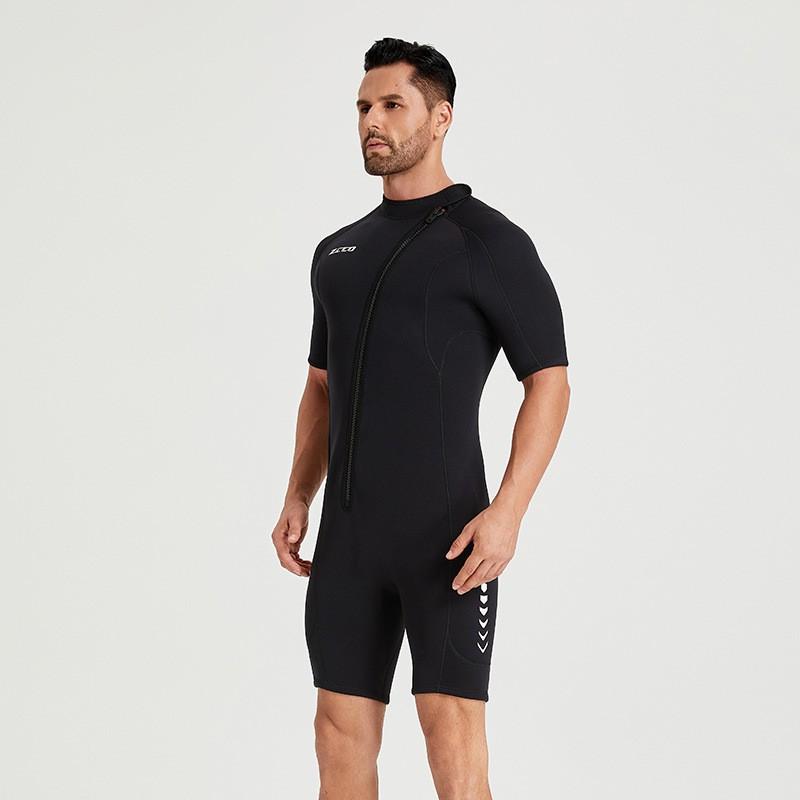 3mm Neoprene Wetsuit Short Sleeve Shorts Men Women Snorkeling Diving Surfing Swimming Warmth Protection XS