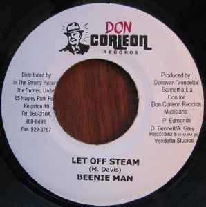 

7inch Record BEENIE MAN - Let Off Steam none Don Corleon Rec 2003 Jamaica Reggae, Ska & Dub Used