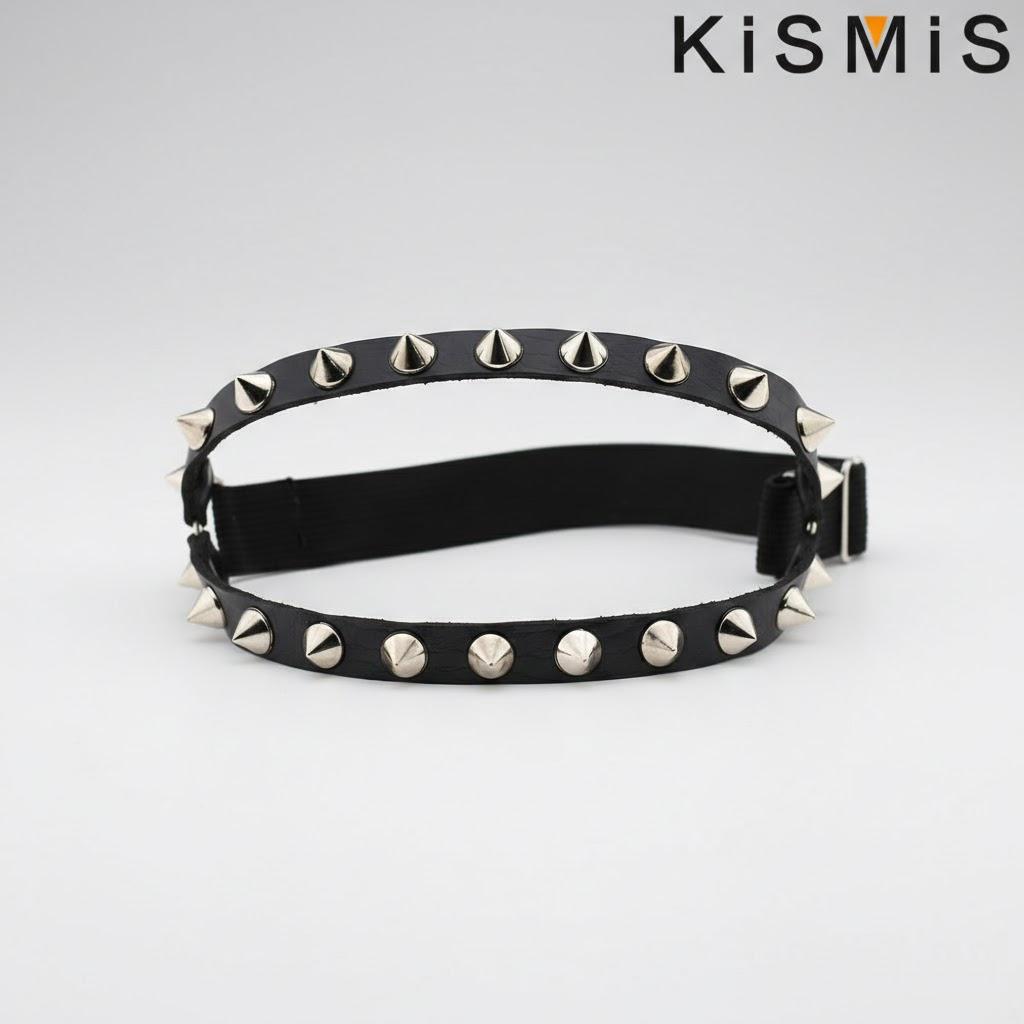 

1PC Punk Hip Hop Leather Double Row Rivet Garter Belt Sexy Thigh Ring Body Chain for Women Fashion Accessories чёрный
