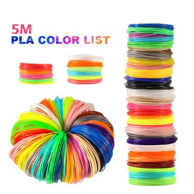PLA-Filament für 3D-Stift-Druckmaterial, 10/20 Rollen, 10 m, Durchmesser 1,75 mm, 100 m, kein Geruch, Sicherheits-Kunststoff-Nachfüllung für 3D-Drucker-Stift