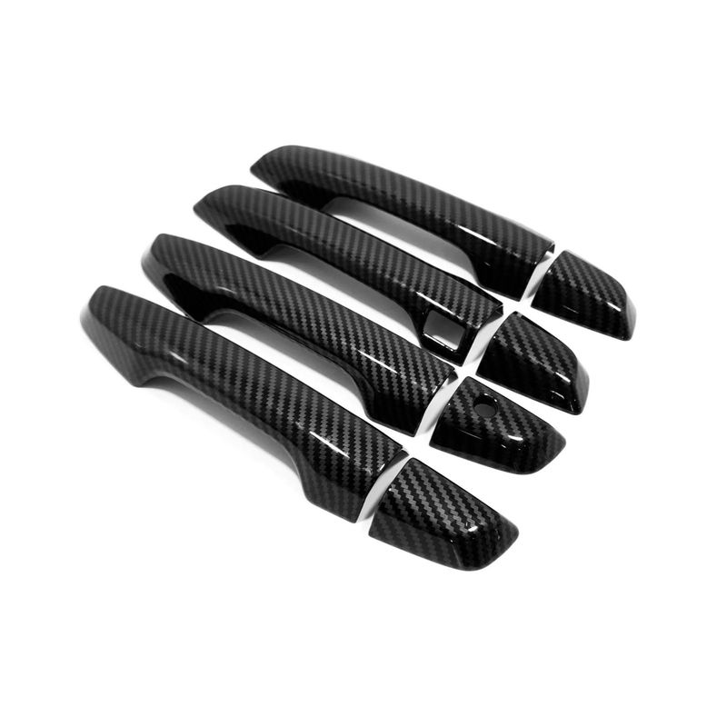 For Honda CR-V CRV LHD 2017 2018 ABS Chrome Carbon Fiber Black Door Handle Cover Sticker Car Styling Accessories
