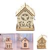 Led Light Wood House Adorable Christmas Tree Hanging Ornaments For Holiday Decor