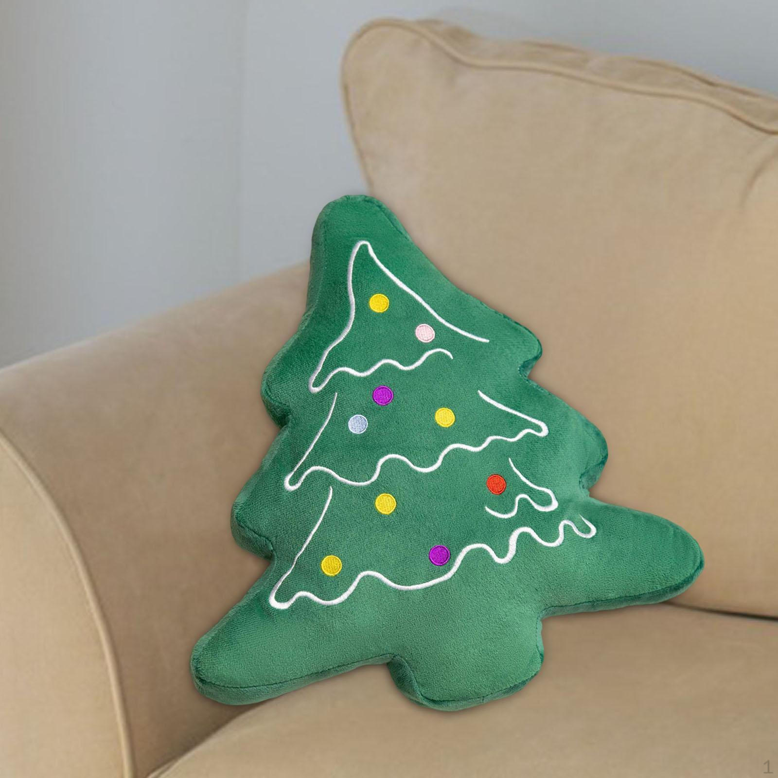 

Christmas Tree Pillow Toy Soft Xmas Throw for Nursery Festive Holiday Accent Living Room