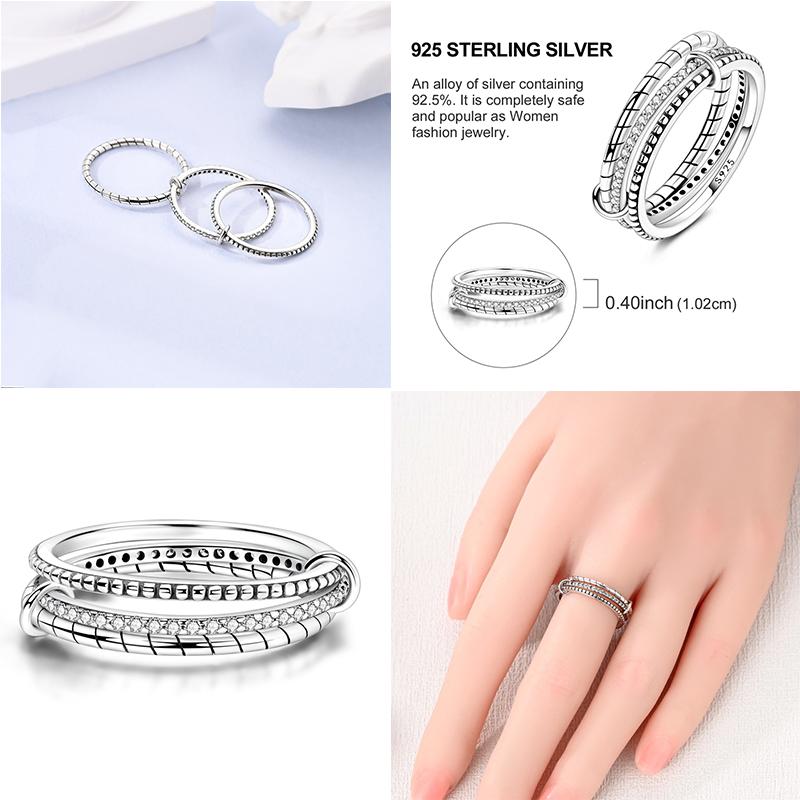 Original Design 925 Silver Blue Zircon For Ring Fit Women Wedding Wedding Wedding Engagement Silver Gift