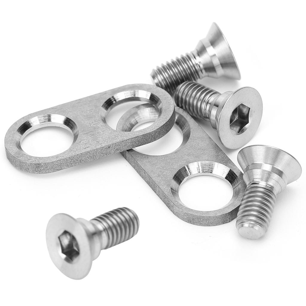 Mountain Bike Pedal Cleats Mounting Screws and Washers Titanium Alloy Cycling Accessory