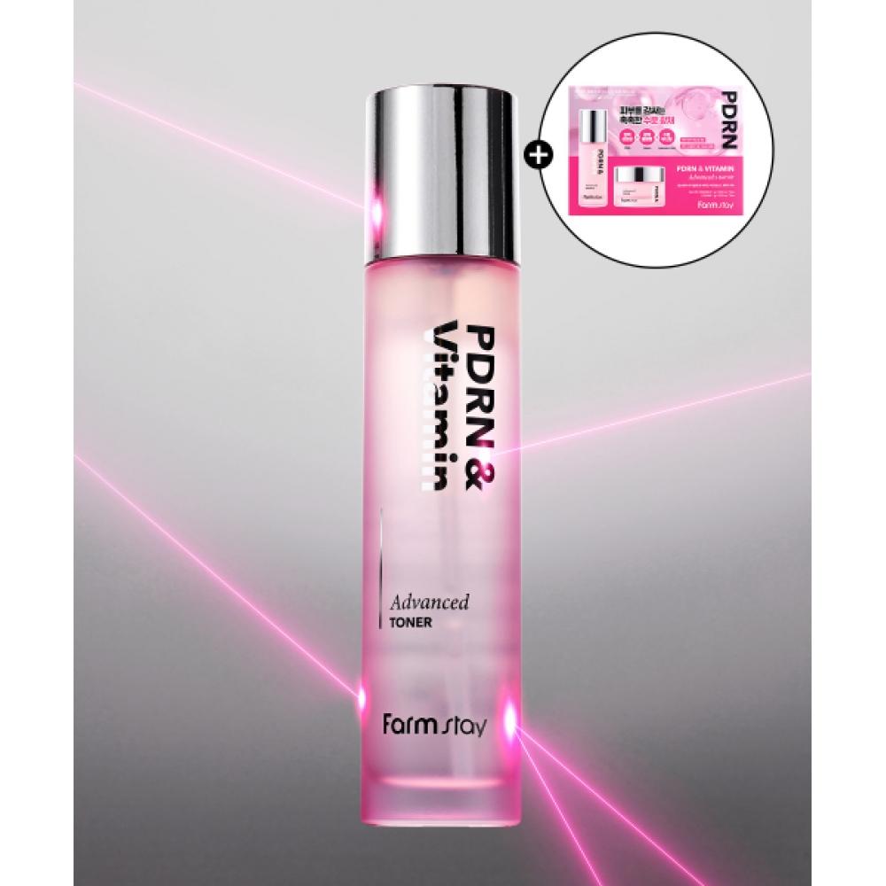 Farmstay Pdrn   Vitamin Advanced Toner 120ml  + Sample Kit Free 120ml toner x 1