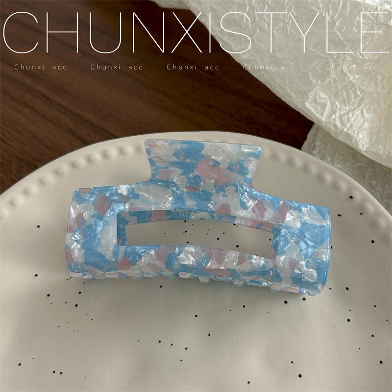 Large French Retro Mermaid Color Hairpin Shark Clip