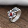 Unisex Retro Thai Silver Pixiu Ruyi Openable Finger Rings