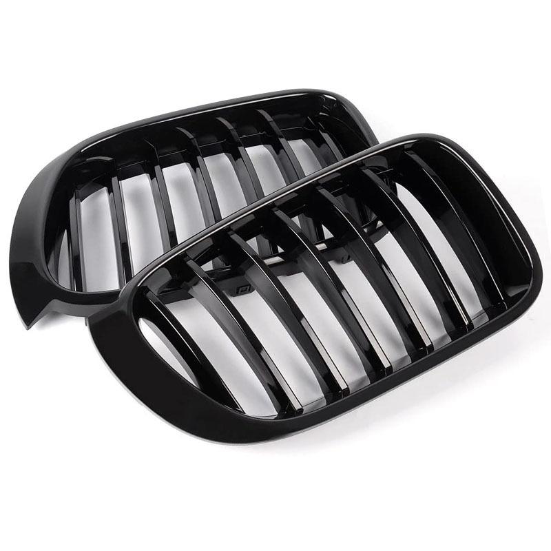 Car Front Sport Kidney Grill Grille Matte Glossy For BMW X3 F25 X4 F26 14-17 Single Line Slat Replacement Racing Bumper Grills