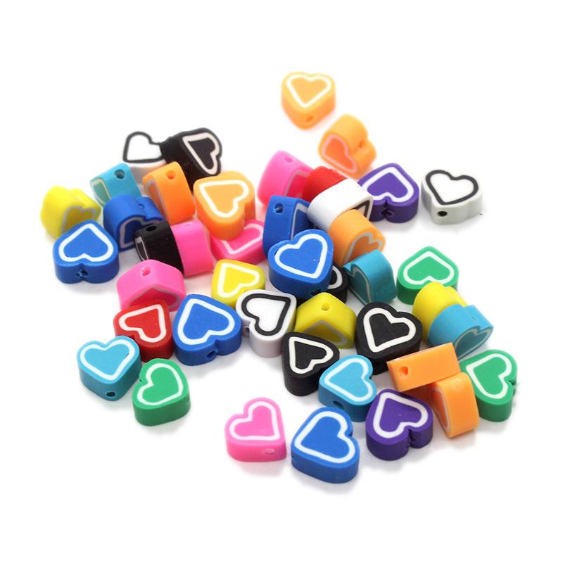 Soft Pottery Pieces Beaded Diy Mobile Phone Chain Accessories Loose Beads Smiley Face Letters Animal Fruit Mixed Soft Pottery