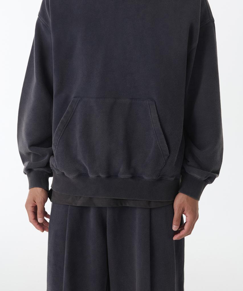 Frost-Dyed Oversized Hooded Sweatshirt [Navy]