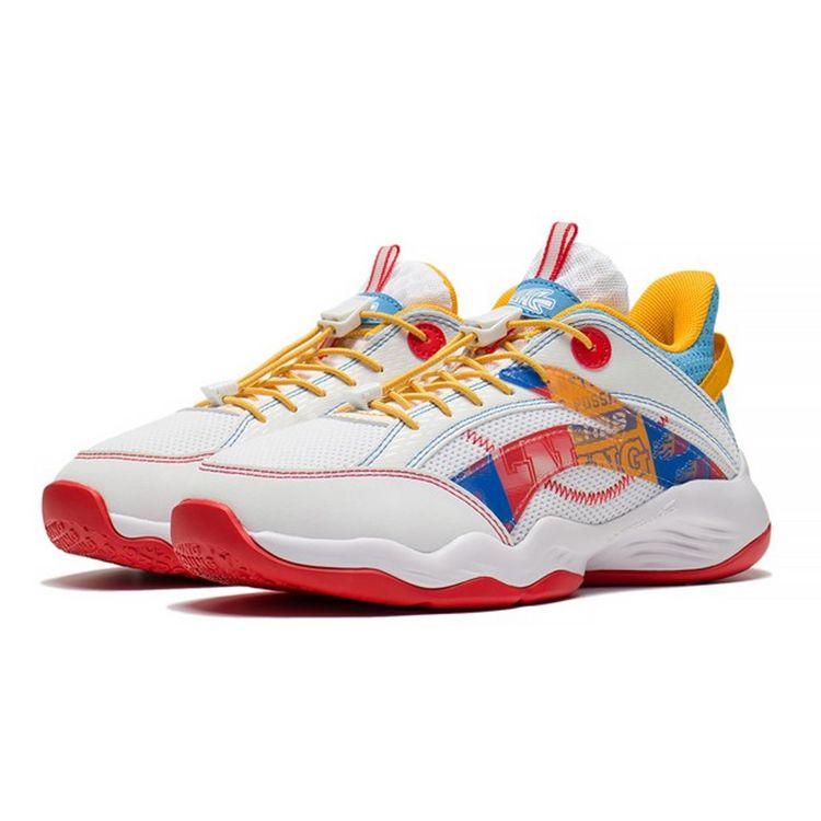 Li Ning Primary 2.5 Non-Slip Durable Low-Top Basketball Shoes Kids sneakers White Yellow YKBS052-5