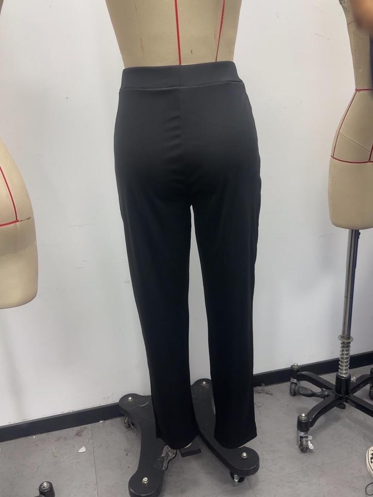 Women's Solid Color High Waist Slimming Straight Pants: Comfortable, Casual, and Versatile for All Seasons