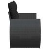 Vidaxl Sofa Ogrodowa Z Poduszkami, 2-Osobowa, Czarna, Polirattan