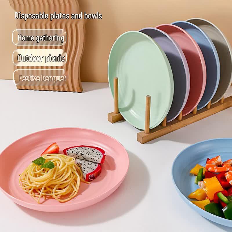 ZISIZ Disposable Round Food Plates