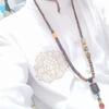 Unisex Tibetan Ethnic Necklace: Versatile, Retro-Style Jewelry with Wooden Accents for Cotton and Linen Outfits