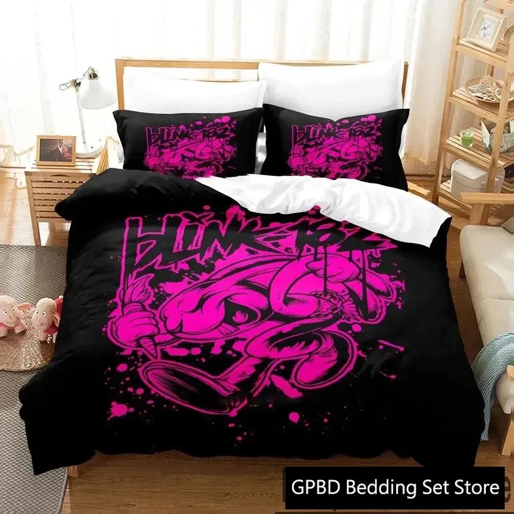 3D-Druck Blink-182 Bettwäscheset Doppelbett Einzelbett King Bettbezug Steppdecke Kissenbezug Jungen Mädchen Erwachsene Schlafzimmer