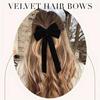 Winter velvet with double bow hair accessories, popular fashion, simple and versatile princess clothing accessories