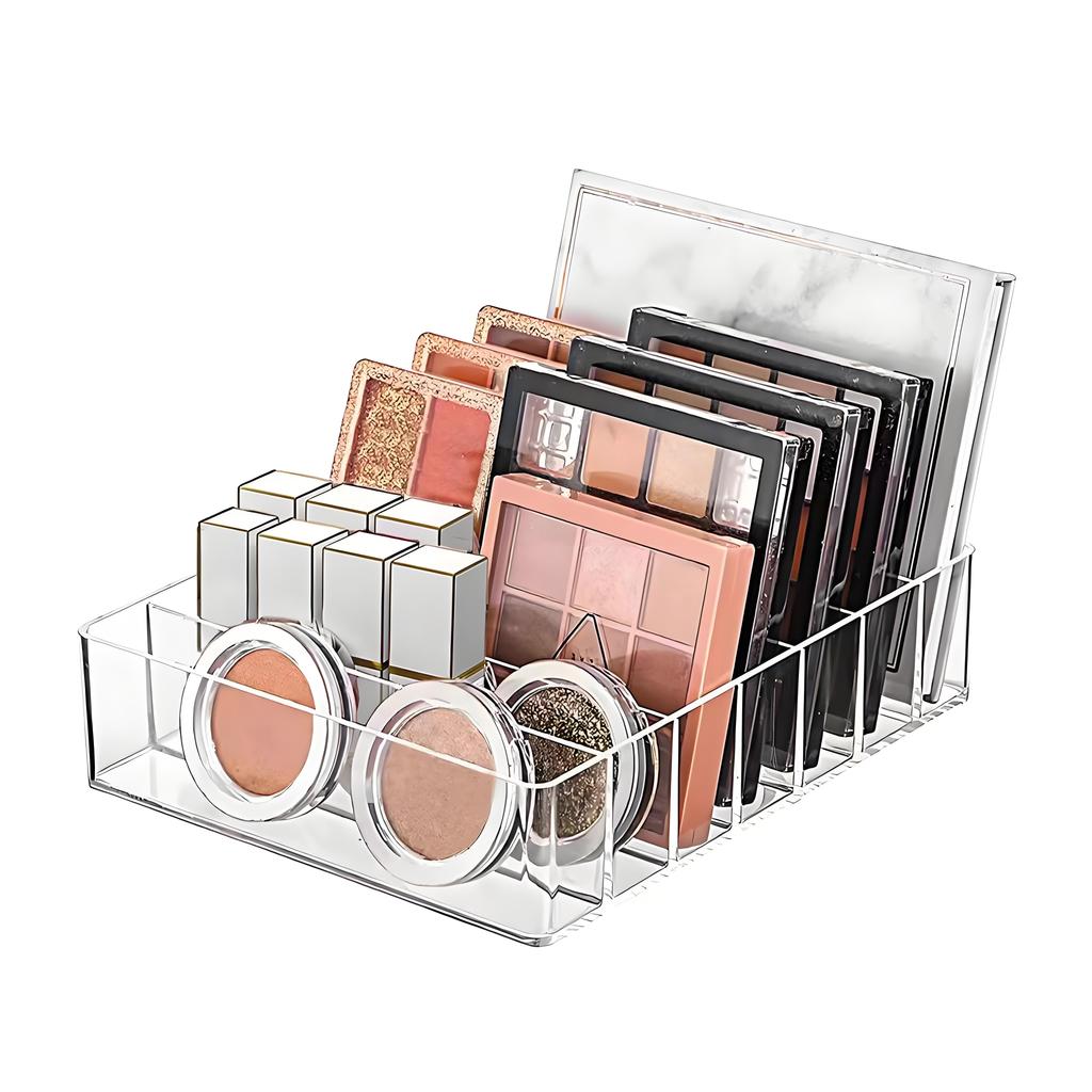 Modern Tiered Makeup Tray - Acrylic Palette & Lipstick Organizer Dust-Proof Drawer Insert (Vanity Countertop Essential)