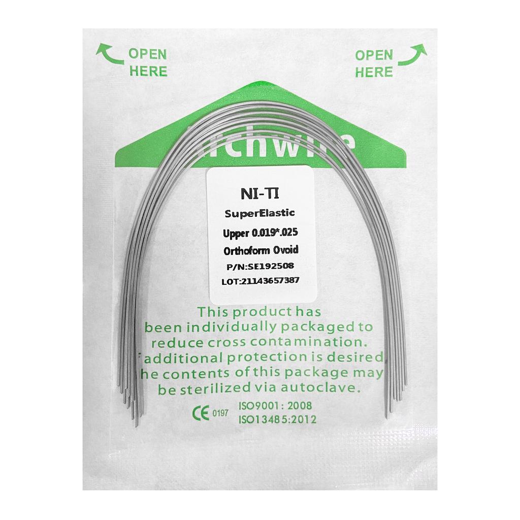 10 buc/pachet Sârmă dentar dentară super elastică ovoidă Niti rotundă/dreptunghiulară Sârmă de arc dentară Niti