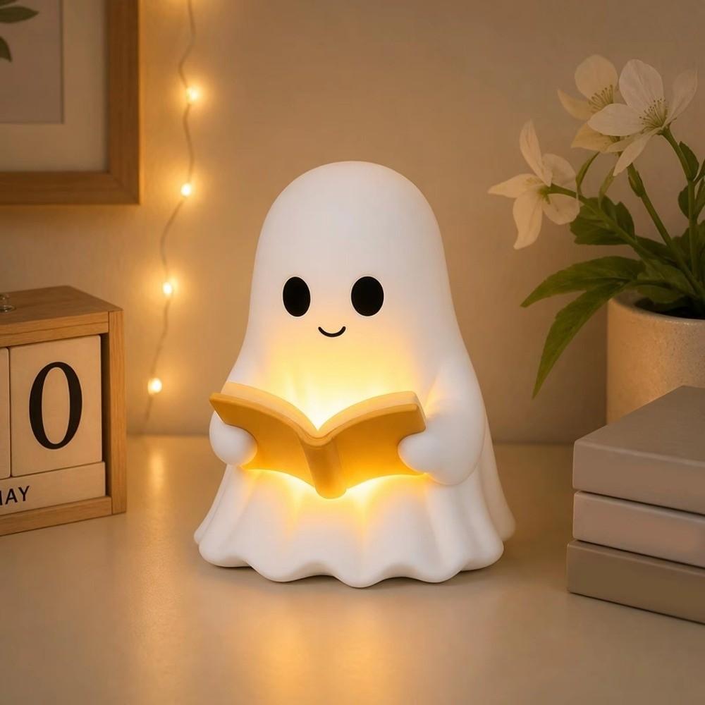 Ghost Design Halloween Decoration Lamp Portable Enchanting Ghost Night Light Bedroom Lighting