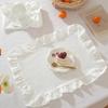 Set di tovagliette a righe rosa e blu con volant Carina Decorazione da Tavola per Cucina Sala da Pranzo Festa per la Colazione Napin