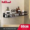 No-Drill Wall-Mounted Stainless Steel Bathroom Shelf