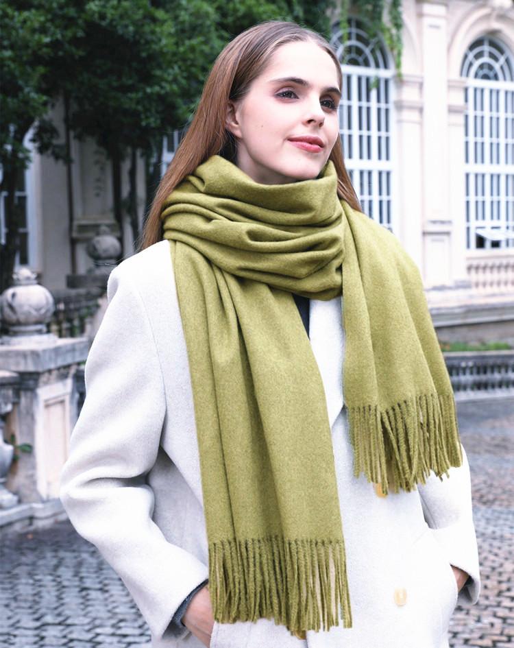Scarf women's winter high-end sense solid color scarf Korean atmosphere men's cashmere shawl scarf autumn and winter