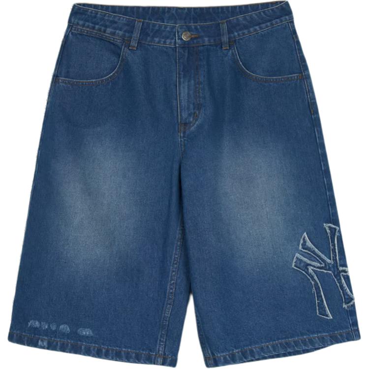 New MLB SS25 Denim Shorts Men's Blue 3LDPB0153-50INS