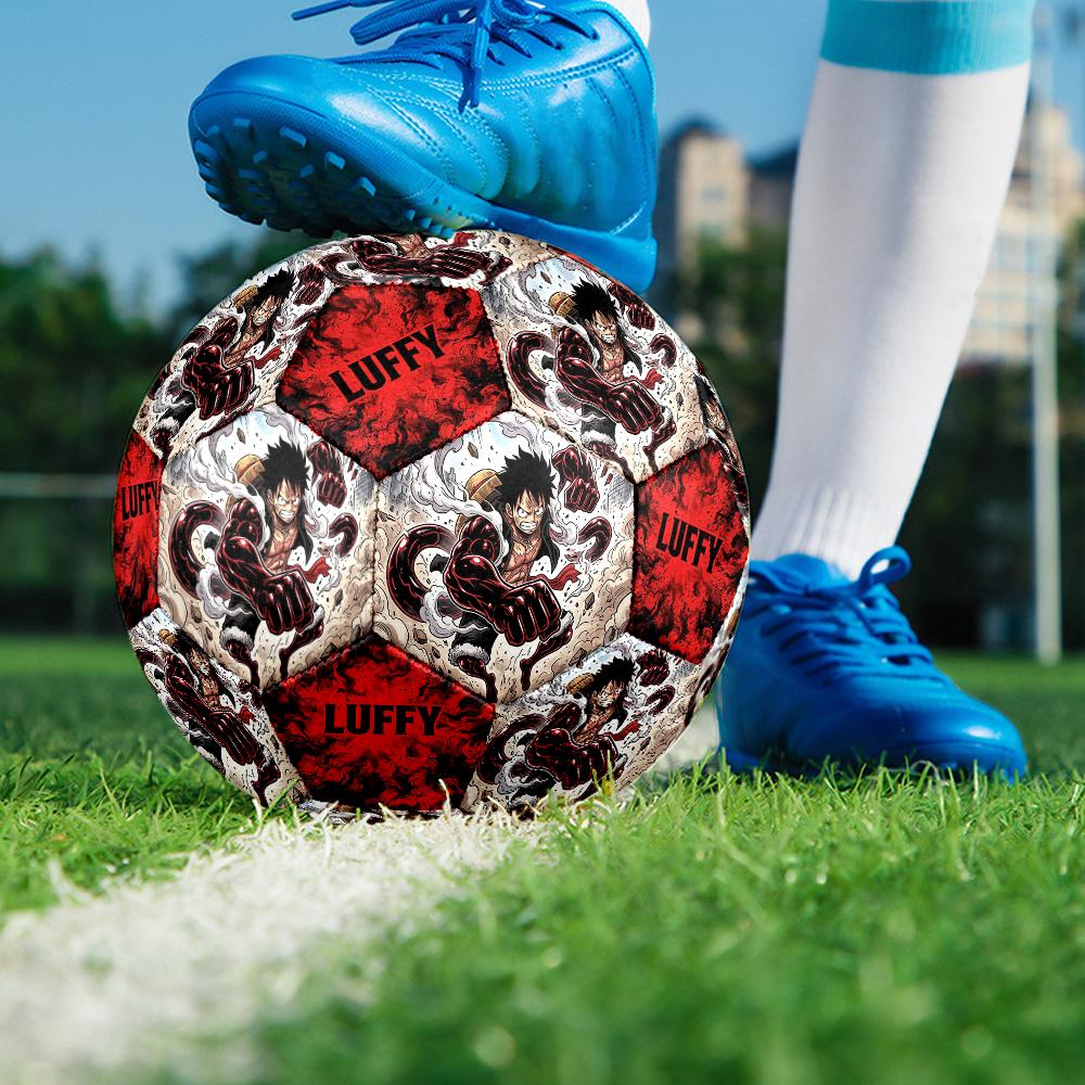 1pc One Piece Football Soccer Ball Size 5 Indoor Soccer Ball Fashion Colorful  Backyard Game -Great For Sports Fans Gift HE28