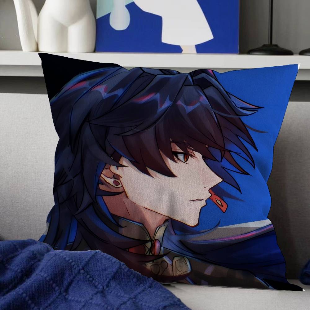 Honkai Star Rail Character Blade Cushion Cover Polyester Sofa Cushions Decorative Throw Pillows Home Decoration Pillowcover