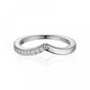 Pandora 192394c01 Timeless ShimmeRing Wishbone Half Sparkling Silver Ring