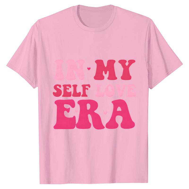 Funny Valentine Printed Couple's Versatile Casual Top Fashion High Street T-Shirts Women’s