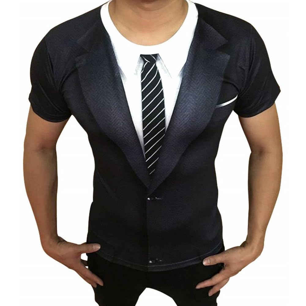 

Забавная футболка с 3D-принтом «Рот правды» с офисным костюмом и галстуком, реалистичный дизайн, для косплея, вечеринок и Хэллоуина, мужская (XL)