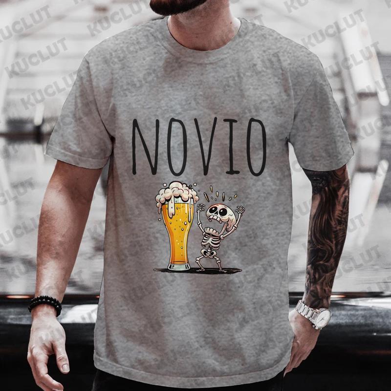 Spanish Evg Team Future Groom Man T Shirt Single Farewell Tees Wedding Top Funny Beer Bachelor Party Tshirt Father's Day Clothes