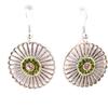 Les Trésors De Lily [J5985] - Silver Green 'Memories of the Past' Designer Earrings