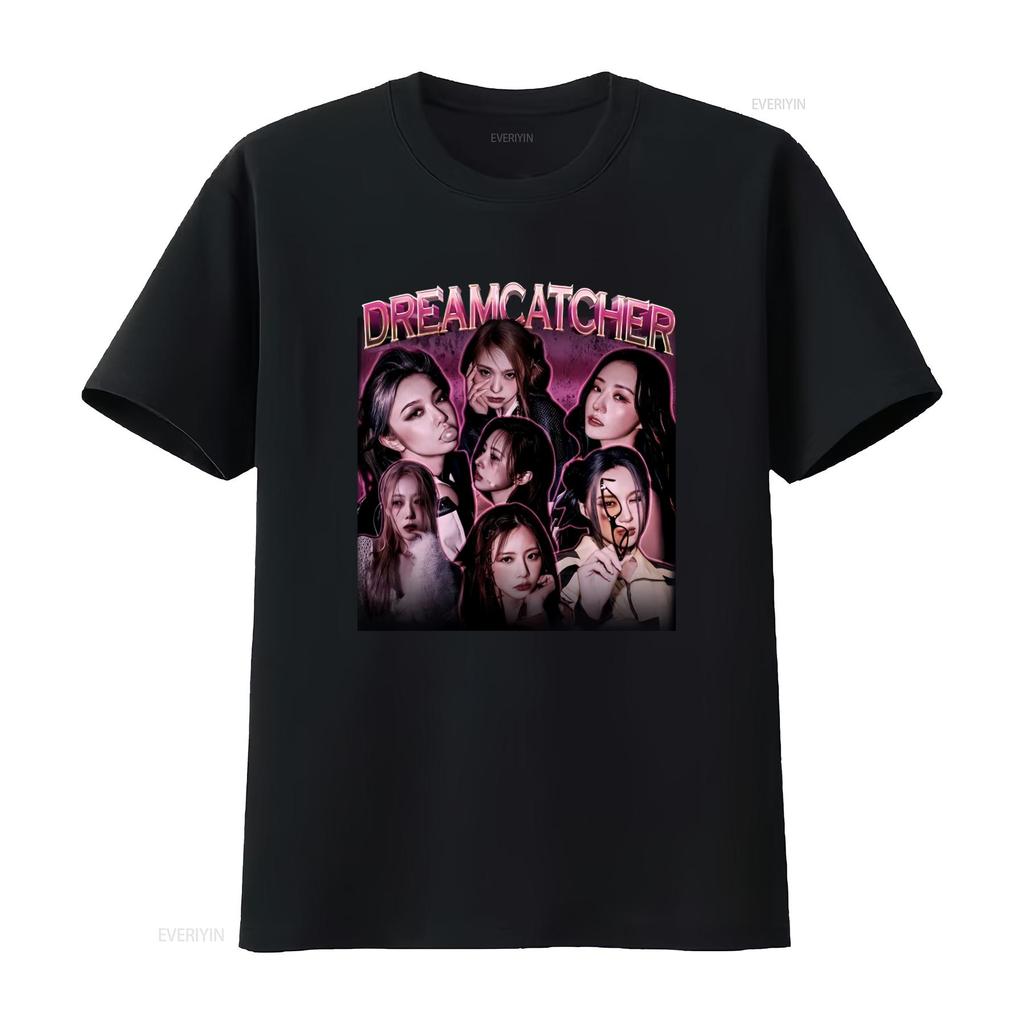 Dreamcatcher Kpop Vintage Retro Music Fan T Shirt Album SweaT From Us 1105KD Vintage Washed Top For Everyday Wear Stylish