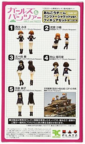 PLATZ 1/35 Scale Girls & Panzer Anglerfish Team Panzer Jacket Figure Set (5 Figures)
