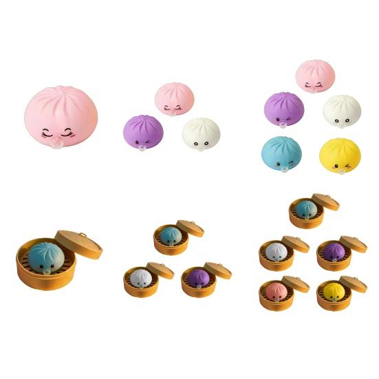 1/3/5Pcs Bubble Blowing Cartoon Dumpling Toy Stress Relief Steamed Bun Squeeze Toy Soft Stretchy Bubble Dough Ball Fidget Toy