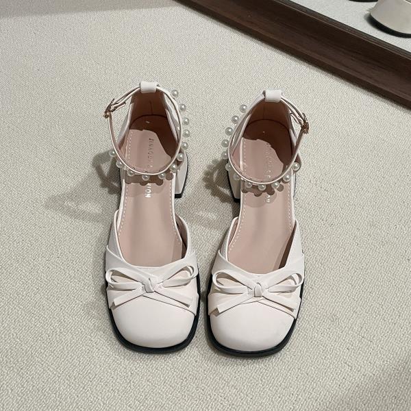 

Fashion High Heel Sandal for Women Mary Jane Shoes Lady 2025 High-heeled New Closed Outside Summer Clear Girls Scandals Janes Clear Heel 35