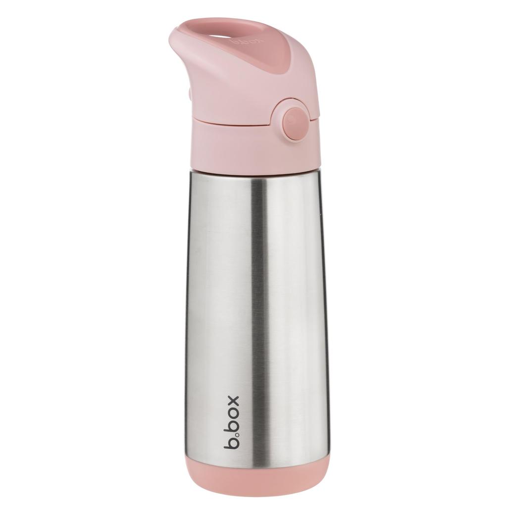 Insulated drink bottle with one push upper rack dishwasher safe genuine steel b.box straw, cold/thermal, type, [b.box product] [Stainless bottle]