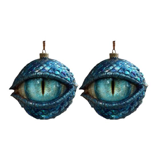 1/2Pcs Acrylic Dragon Eye Hanging Decoration 2D Flat Home Office Holiday Party Christmas Tree