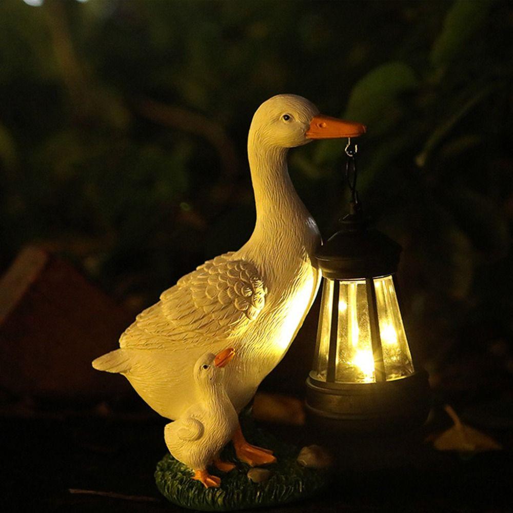 Warm Light Duck Solar Lantern LED Solar Garden Statue Solar Landscape Light  Courtyard