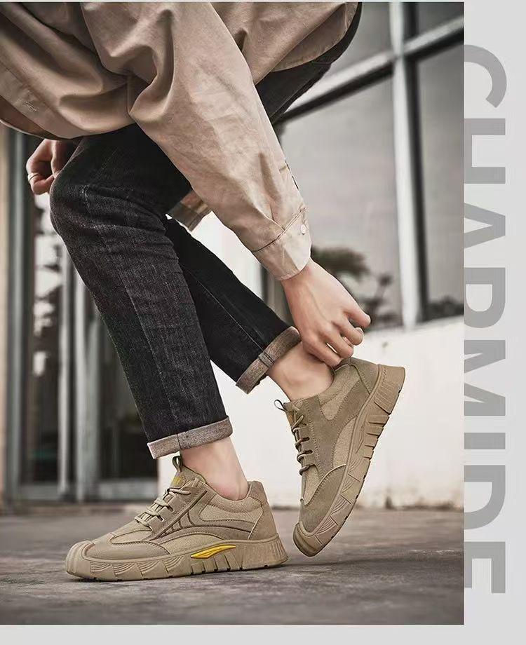Men's Non-slip Wear-resistant Low-top Work Shoes for Construction and Casual Use